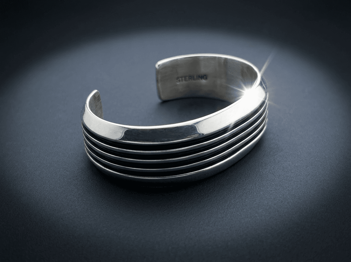 Sterling Silver Bracelet - Size 7 #084 - image 1 of 1