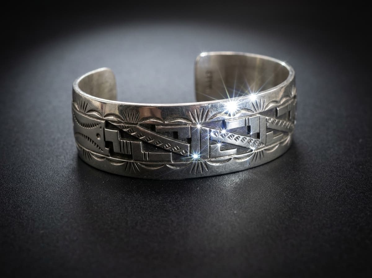 Sterling Silver Bracelet - Size 7.75 #082 - image 1 of 1