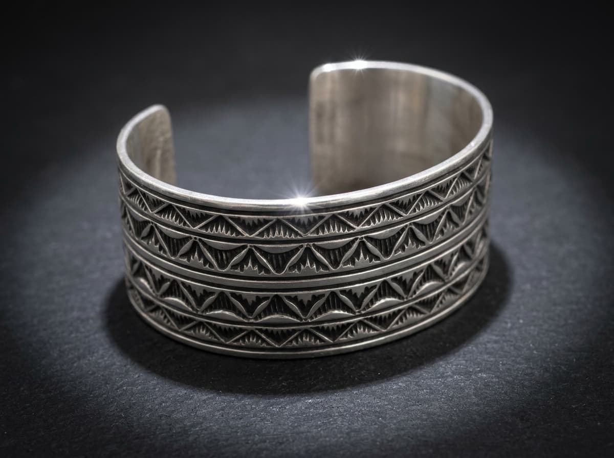 Sterling Silver Bracelet - Size 7.5 #070 - image 1 of 1