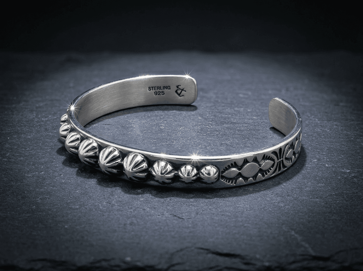 Sterling Silver Bracelet - Size 7 #100 - image 1 of 1
