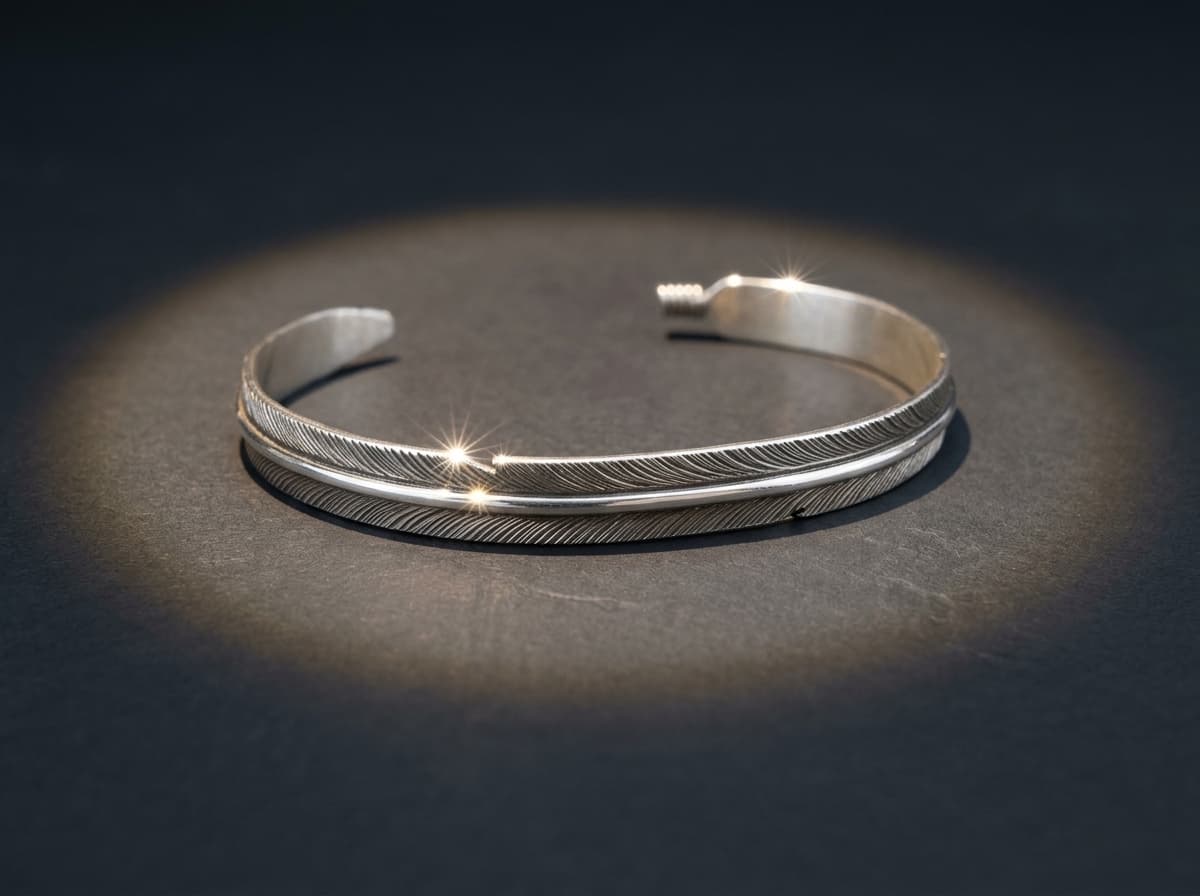 Sterling Silver Bracelet - Size 7.25 #071 - image 1 of 1