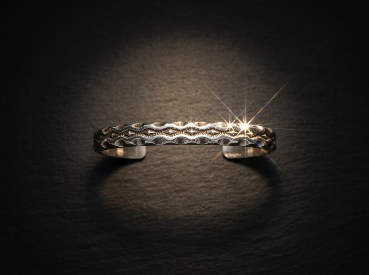 Sterling Silver Bracelet - Size 7 #099 - image 1 of 1