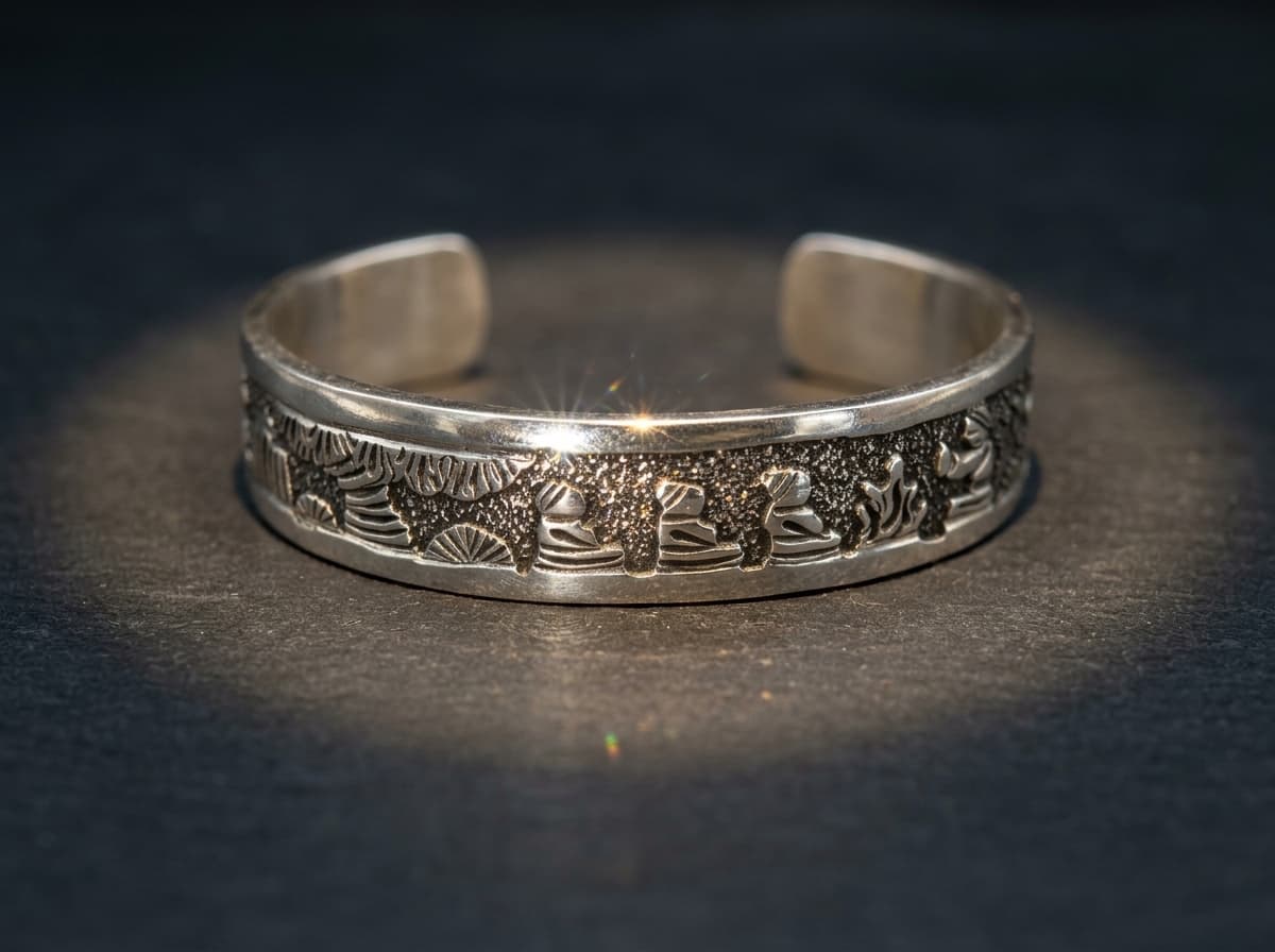 Sterling Silver Bracelet - Size 7 #094 - image 1 of 1