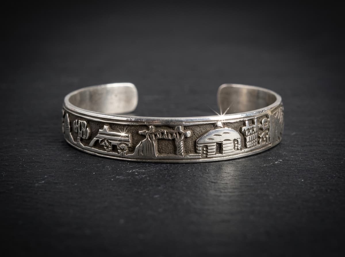 Sterling Silver Bracelet - Size 7.5 #095 - image 1 of 1