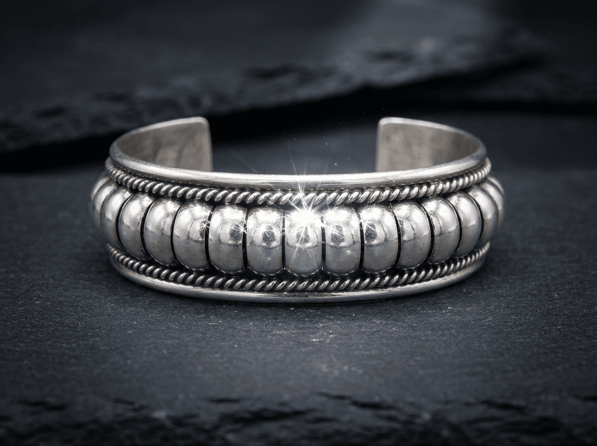 Sterling Silver Bracelet - Size 7 #102 - image 1 of 1