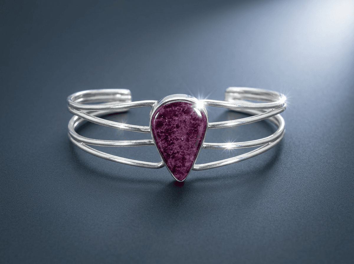 Sterling Silver Spiny Oyster Bracelet - Size 7 #045 - image 1 of 1