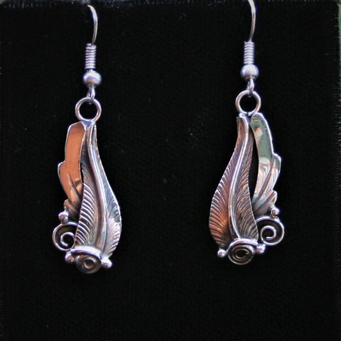 Navajo Prayer Feather Earrings 1 1/4″