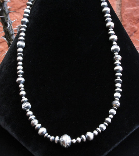 Sterling Silver Navajo Pearl Necklace 20