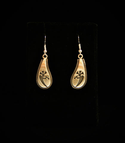 Hopi Kokopelli Earrings Oval 1″
